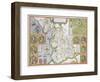 Lancashire in 1610, from John Speed's 'Theatre of the Empire of Great Britaine', First Edition-John Speed-Framed Giclee Print