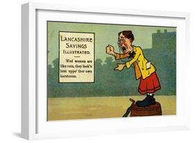 Lancashire Sayings Illustrated-null-Framed Giclee Print