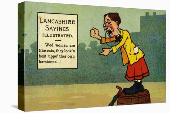 Lancashire Sayings Illustrated-null-Stretched Canvas