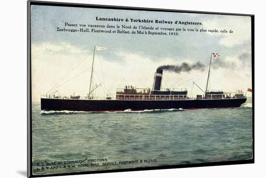 Lancashire, Yorkshire Railway, S.S Duke of Connaught-null-Mounted Giclee Print