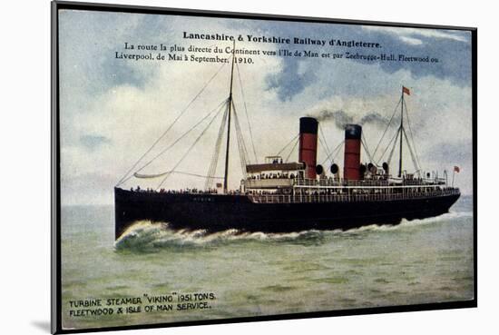 Lancashire, Yorkshire Railway, Steamer Viking-null-Mounted Giclee Print