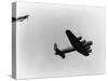 Lancaster Bomber in Air-null-Stretched Canvas