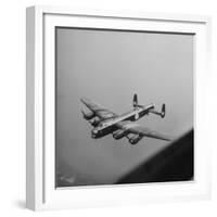 Lancaster Bomber in Flight-null-Framed Photographic Print