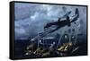 Lancaster Bomber over Germany-null-Framed Stretched Canvas