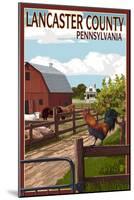 Lancaster County, Pennsylvania - Barnyard Scene-Lantern Press-Mounted Art Print