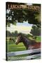 Lancaster County, Pennsylvania - Horse Pasture-Lantern Press-Stretched Canvas