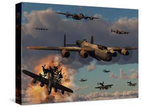 Lancaster Heavy Bombers of the Royal Air Force Bomber Command-Stocktrek Images-Stretched Canvas