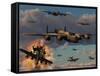 Lancaster Heavy Bombers of the Royal Air Force Bomber Command-Stocktrek Images-Framed Stretched Canvas