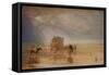 Lancaster Sands, 1816-1825 (W/C on Paper)-Joseph Mallord William Turner-Framed Stretched Canvas