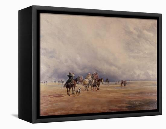 Lancaster Sands, Morecambe Bay (Treasures) 1842-David Y. Cox-Framed Stretched Canvas