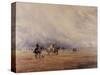 Lancaster Sands, Morecambe Bay (Treasures) 1842-David Y. Cox-Stretched Canvas