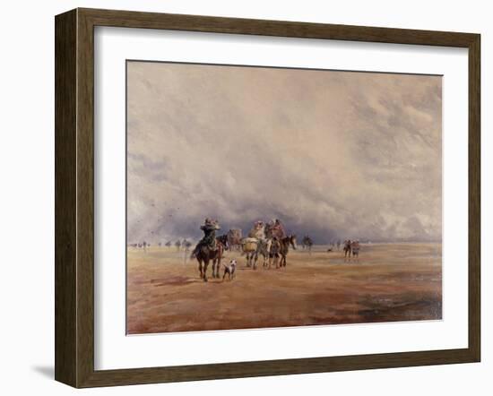 Lancaster Sands, Morecambe Bay (Treasures) 1842-David Y. Cox-Framed Giclee Print