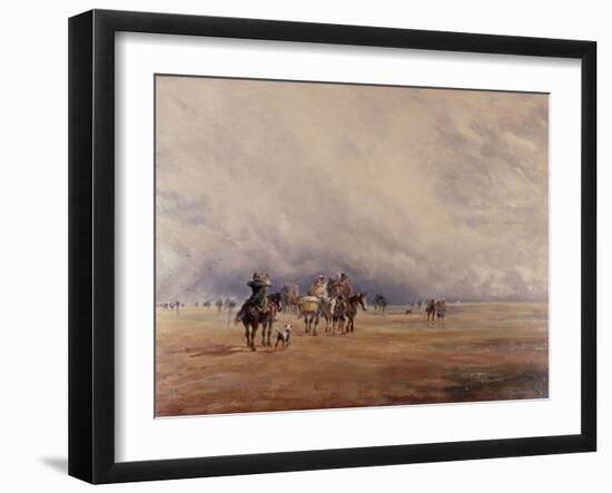 Lancaster Sands, Morecambe Bay (Treasures) 1842-David Y. Cox-Framed Giclee Print