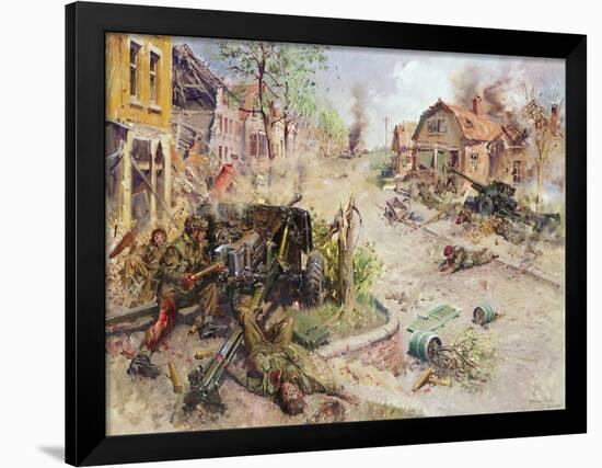 Lance Sergeant J. D Baskeyfield VC (Oil on Canvas)-Terence Cuneo-Framed Giclee Print