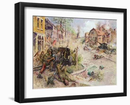 Lance Sergeant J. D Baskeyfield VC (Oil on Canvas)-Terence Cuneo-Framed Giclee Print