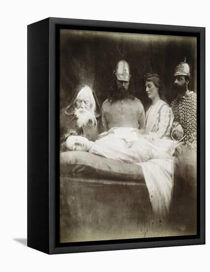 Lancelot and Elaine-Julia Margaret Cameron-Framed Stretched Canvas