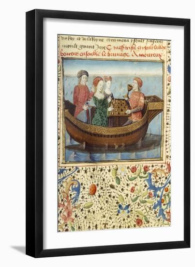 Lancelot and Guinevere Playing Chess-null-Framed Giclee Print