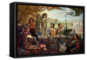 Lancelot and Guinevere-Herbert James Draper-Framed Stretched Canvas