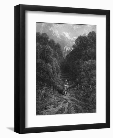 Lancelot Approaches-J.h. Baker-Framed Art Print