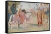 Lancelot Brings Guenevere to Arthur-Henry Justice Ford-Framed Stretched Canvas