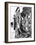 Lancelot Carried by the Lady of the Lake, Illustration from 'The Story of the Champions of the Roun-Howard Pyle-Framed Giclee Print