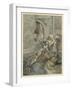 Lancelot Fights a Dragon-Arthur Rackham-Framed Art Print