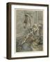 Lancelot Kills Dragon-Arthur Rackham-Framed Art Print