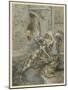 Lancelot Kills Dragon-Arthur Rackham-Mounted Art Print