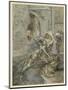 Lancelot Kills Dragon-Arthur Rackham-Mounted Art Print