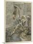 Lancelot Kills Dragon-Arthur Rackham-Mounted Art Print