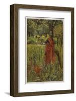 Lancelot Mourns for Elaine the "Lily-Maid of Astolat" Otherwise Known as the Lady of Shalott-Eleanor Fortescue Brickdale-Framed Photographic Print