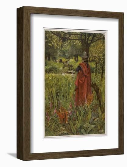 Lancelot Mourns for Elaine the "Lily-Maid of Astolat" Otherwise Known as the Lady of Shalott-Eleanor Fortescue Brickdale-Framed Photographic Print