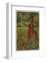 Lancelot Mourns for Elaine the "Lily-Maid of Astolat" Otherwise Known as the Lady of Shalott-Eleanor Fortescue Brickdale-Framed Photographic Print