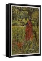 Lancelot Mourns for Elaine the "Lily-Maid of Astolat" Otherwise Known as the Lady of Shalott-Eleanor Fortescue Brickdale-Framed Stretched Canvas