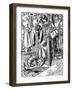 Lancelot Slays Corbin's Snake, Illustration from 'The Story of Sir Lancelot and His Companions', 19-Howard Pyle-Framed Giclee Print