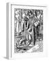 Lancelot Slays Corbin's Snake, Illustration from 'The Story of Sir Lancelot and His Companions', 19-Howard Pyle-Framed Giclee Print