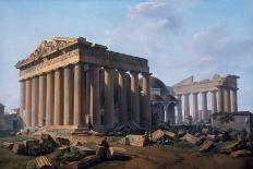 The Acropolis, Athen, 1804 (Oil on Canvas)-Lancelot Theodore Turpin de Crisse-Framed Giclee Print