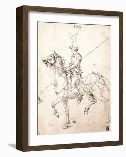 Lancer on Horseback, 1502-Albrecht Dürer-Framed Giclee Print