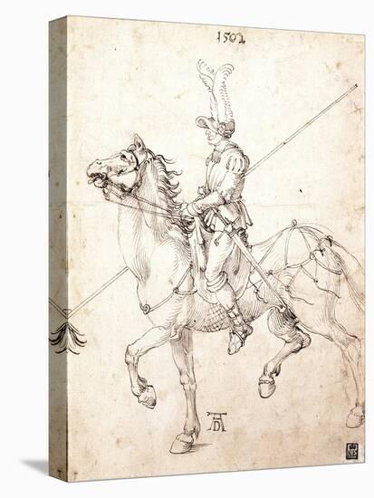 Lancer on Horseback, 1502-Albrecht Dürer-Stretched Canvas