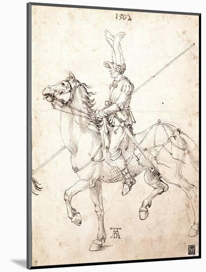 Lancer on Horseback, 1502-Albrecht Dürer-Mounted Giclee Print