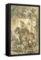 Lancers on Patrol by Stanislao Grimaldi Del Poggetto-null-Framed Stretched Canvas