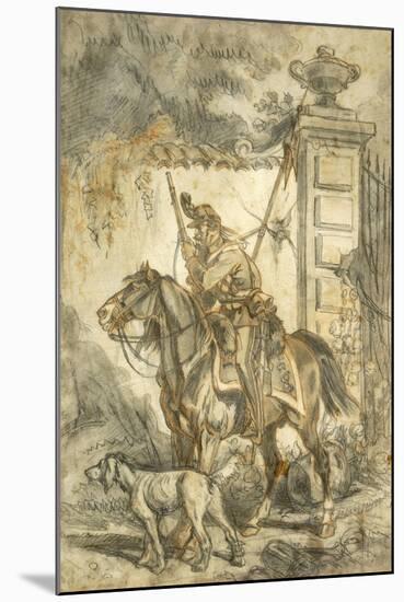 Lancers on Patrol by Stanislao Grimaldi Del Poggetto-null-Mounted Giclee Print