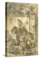Lancers on Patrol by Stanislao Grimaldi Del Poggetto-null-Stretched Canvas