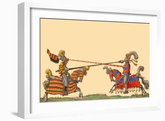 Lances at the Thrust Between Knights-Hector Mair Paulus-Framed Art Print