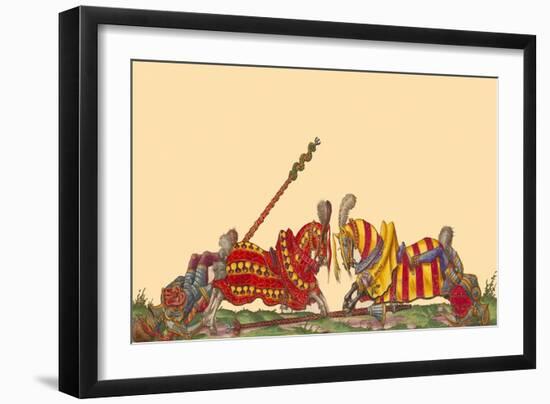 Lances at the Thrust Between Knights-Hector Mair Paulus-Framed Art Print