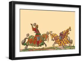 Lances at the Thrust Between Knights-Hector Mair Paulus-Framed Art Print