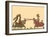 Lances at the Thrust Between Knights-Hector Mair Paulus-Framed Art Print