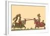 Lances at the Thrust Between Knights-Hector Mair Paulus-Framed Art Print