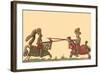 Lances at the Thrust Between Knights-Hector Mair Paulus-Framed Art Print