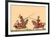 Lances at the Thrust Between Knights-Hector Mair Paulus-Framed Premium Giclee Print